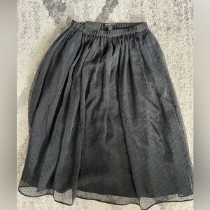 Banana republic MIDI length black polka dot skirt XXSP